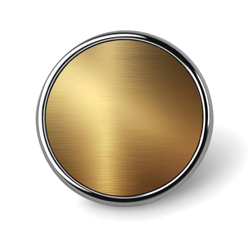 Minimalist Metallic Gradient Soft Gold Round Brooch for Men Women Fashion Badge Collar Pin Dress Jacket Backpack Accessories