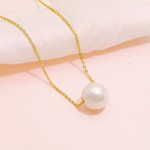 Dainty Layered Pearl Choker Necklace for Women Dainty Chain Necklaces Daisy Pearls jewelry Valentine Day Graduation Bride Gifts - color: yellow gold