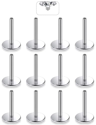 F136 Titanium 20/18/16G Threaded/Threadless Flat Earring Back Converter Kit Nose Lip Rings Medusa Labret Flatback Posts Cartilage Helix Conch Tragus Stud Piercing Jewelry Bar for Women Men - color: Internally Threaded, size: 20g, 7mm