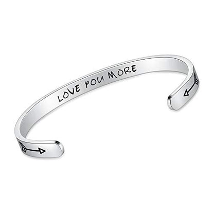 SAM & LORI Personal Bracelets for Teens/Women-Inspirational Jewelry Gifts (Various Designs) for Daughter/Sister/Mom/Friends-Adjustable Bracelet in a Pretty Gift Box - style: Love you more