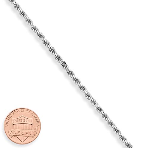 Miabella Italian 925 Sterling Silver 2mm, 3mm Rope Bracelet for Women Men | Fine Jewelry, Solid, Diamond-Cut, Braided Chain, Made in Italy - style: 3mm - Length 7.5 Inches (Small)