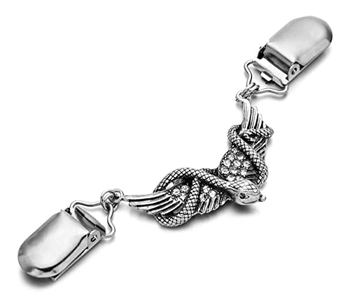 YunZh Sweater Clips Retro Cardigan Clip Shawl Clips Dresses Cinch Clip for Women Girls - color: A-Silver