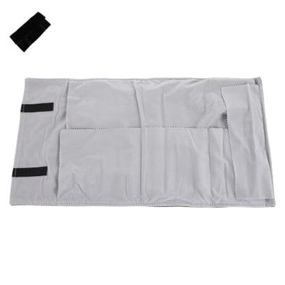 Velvet Jewelry Organizer, Portable Soft Velvet Travel Jewelry Roll Roll up Bag with Multiple Independent Compartments and Space Saving Rollup Structure, for Earrings and Necklaces