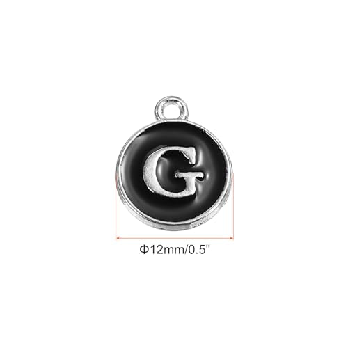 MECCANIXITY Alphabet Enamel Letter Charm Jewelry Charm Pendant for Jewelry Making, Bracelet, Craft - style: G