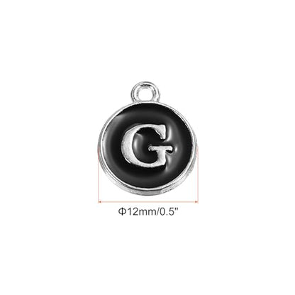 MECCANIXITY Alphabet Enamel Letter Charm Jewelry Charm Pendant for Jewelry Making, Bracelet, Craft - style: G