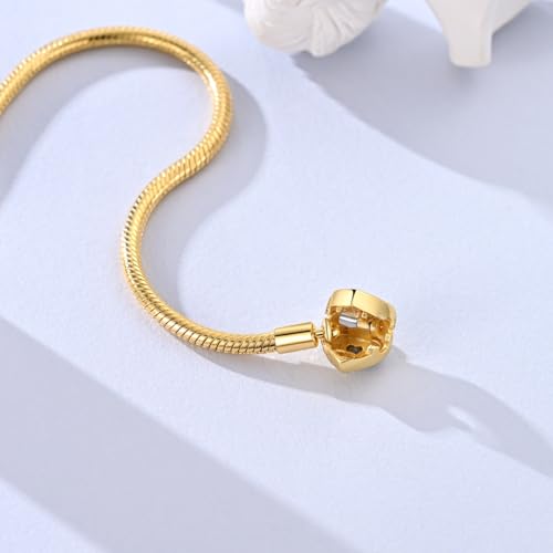 Gold Bracelets for Pandora Charms Golden Snake Chain Bracelets for Women