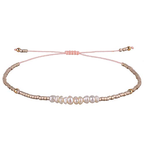 KELITCH Womens Pearl Bracelets Friendship Bracelet Handmade Miyuki Beads Charm Bracelet Holiday Gift - color: B9