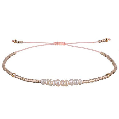 KELITCH Womens Pearl Bracelets Friendship Bracelet Handmade Miyuki Beads Charm Bracelet Holiday Gift - color: B9