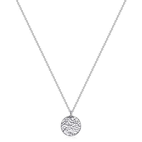 Fettero Pendant Necklace Gold Choker Layered Coin Open Karma Circle Full New Crescent Moon 14K Gold Plated Simple Dainty Necklaces for Women Jewelry Gift - style: Full Moon Sliver