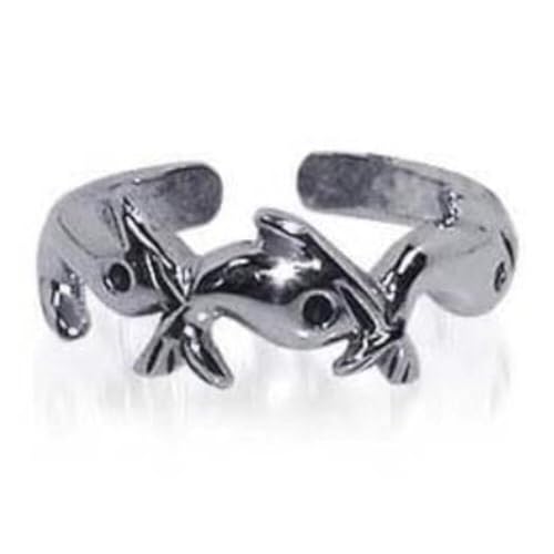 Gem Avenue 925 Sterling Silver Toe Rings Collections – Beach, Celtic, Heart, Dolphin, Flower & More Designs for Women – Elegant Adjustable Summer Jewelry - style: Style 1
