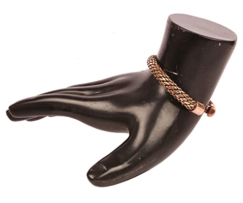 Touchstone Copper Magnetic Hand Forged With Solid And High Gauge Tibetan Style Multi Layer Braid Pattern Minimalistic Elegance Pure Copper Bracelet In Two Tones. - style: Braided Two tone 7