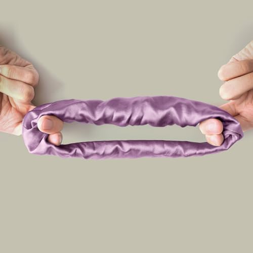 LILYSILK Silk Hair Scrunchies/Ties for Frizz & Breakage Prevention, 100% Mulberry, No Damage, Elastic ponytail Holders, 1Pc, Lavender - color: Lavender