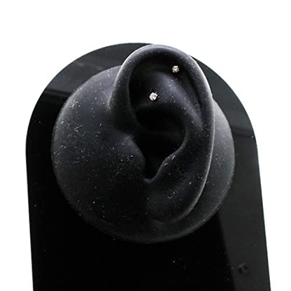 20g/18g/16g Titanium Press Fit Threadless Push in Labret Stud