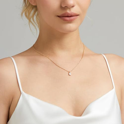 Zeffy Diamond Necklaces for Women, Dainty Gold Necklace 18k Gold Plated Layered Necklaces Simple Gold CZ Diamond Pendant Necklaces for Women Trendy Jewelry Gifts for Girls - color: Gold Solitaire Diamond Necklaces