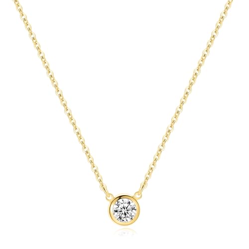 NECOCY Layered Gold Necklaces for Women Dainty Chokers Necklace Silmple Stackable Cubic Zirconia Necklace Non Tarnish Vacation Jewelry Trendy Gifts for Women - style: layered herringbone CZ