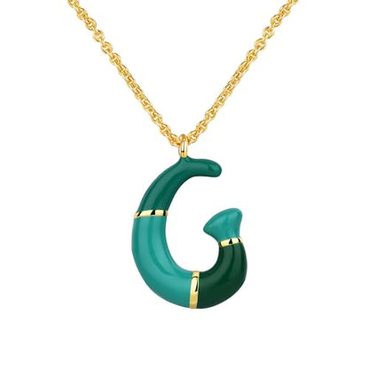 Kainier Bubble Letter Initial Necklace for Women, Colorful Balloon Alphabet Name Pendant Dainty Cute 14K Gold Plated Necklaces Jewelry Gifts… - color: Colourful, style: G