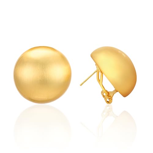 Mytys Two Tone Huggie Hoop Earrings Cross Over Design Twisted Rope Silver Gold Statement Wide Band Clip On Hoops for Women Fashion Jewelry Gift - color: Round Gold