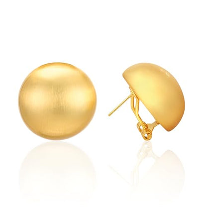 Mytys Two Tone Huggie Hoop Earrings Cross Over Design Twisted Rope Silver Gold Statement Wide Band Clip On Hoops for Women Fashion Jewelry Gift - color: Round Gold