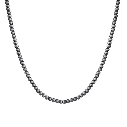 Matte Black Necklace with Triple Strands Designs Portable for Formal Outfits and Casual Styles Everyday Elegant Necklace - color: Single layer