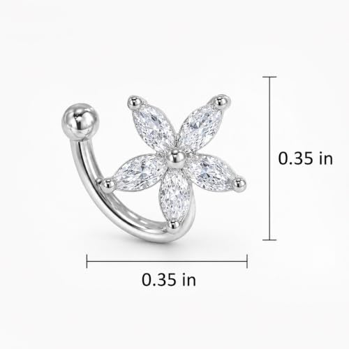 Flower Ear Cuff Set for Women Non Piercing Cartilage Earrings Clip On Wrap Cuffs Stackable Jewelry Gifts - color: A2: silver flower ear cuff