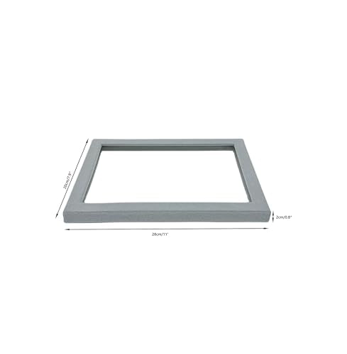 See-Through Cover for Grey Velvet Stackable Organizer Premium Quality Stackable Tray PlexiGlass Lid - size: Glass Lid