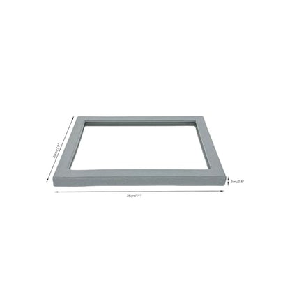 See-Through Cover for Grey Velvet Stackable Organizer Premium Quality Stackable Tray PlexiGlass Lid - size: Glass Lid
