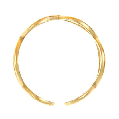 Made by Nami Stainless Steel Gold Adjustable Rings for Women Stackable Chunky Gold Rings for Women - color: Curb