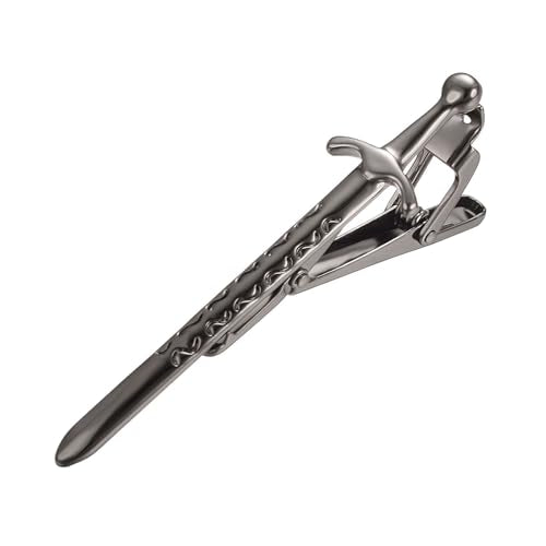 Yoursfs Vintage Scottish Sword Tie Clips for Men Personalised Tie Clips Funny Sword Tie Bars Unique Cool Tie Pin for Men's Jewelry - style: Black vintage Scottish sword tie clip