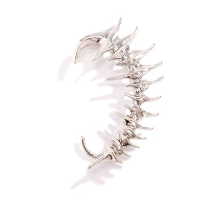 Ear Cuffs for Women, Hook without Pierced Ear Bone Clip Climber Earrings, Butterfly Shaped Ear Clip Wrap Around Earring No Piercing Cuff Earrings for Women - color: Silver-Cartilage