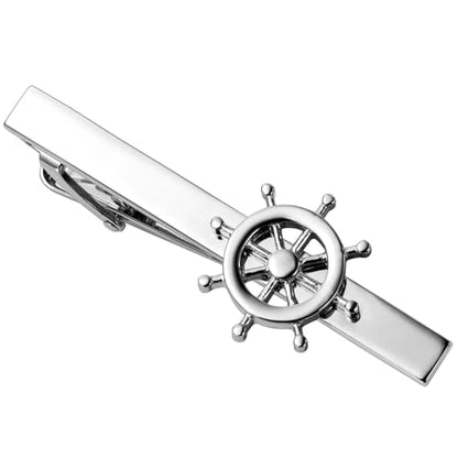HAWSON Tie Clips for Men Unique,Fun Animal/Musical/Nautical Tie Clip,Novelty Personalized Mens Tie Bar,Accessories Business Wedding Gifts - style: Nautical Rudder