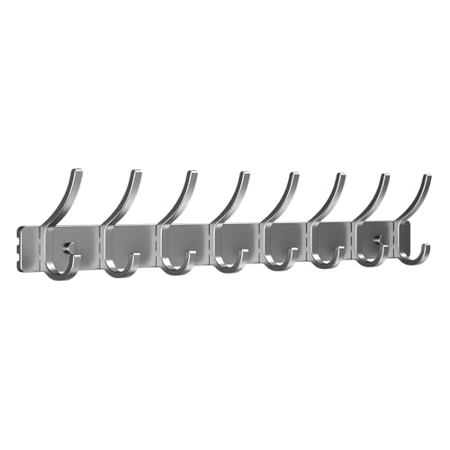 Necklace Holder Wall Hanging Organizer Stainless Steel Wall Mounted Jewelry Shelf with Hooks and Tray, Display Hanger for Kids, Girls and Women,6-White - color: 6-White