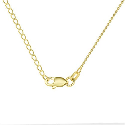 Jewelry America Solid 14k Yellow Gold Simple Circle of Life Necklace with Lobster Claw Clasp (16" to 18" Adjustable Chain)