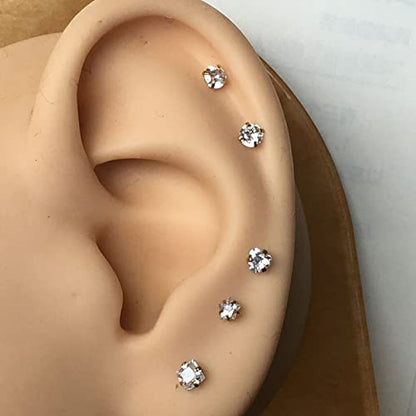 Nose Rings & Studs - 18g, 20g, 22g 14K Gold Bone Nose Studs for Women in Titanium Steel - color: 18g 5pcs Gold L Shaped 316L Surgical Steel