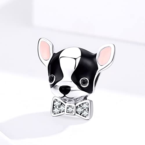 Charms for Bracelets and Necklaces Statue of Liberty CHARM and Family Clasp Safety Chain Charm Beads Charms Jewelry for Women - color: Dog Charm