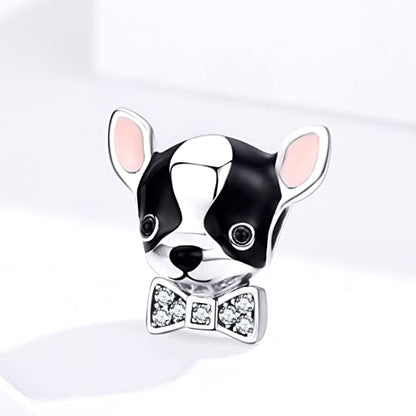 Charms for Bracelets and Necklaces Statue of Liberty CHARM and Family Clasp Safety Chain Charm Beads Charms Jewelry for Women - color: Dog Charm