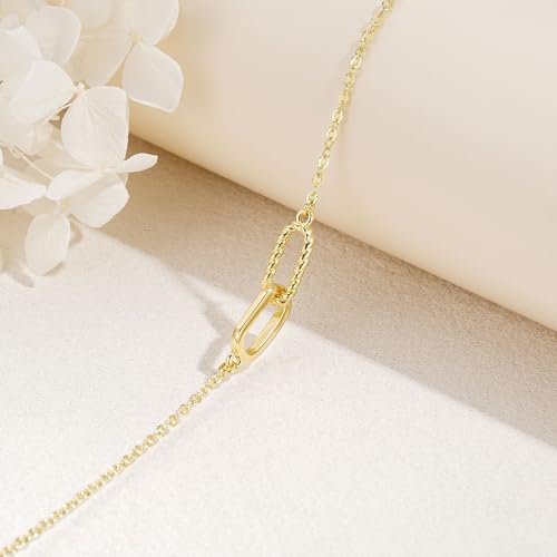 Turandoss 14K Gold Plated Interlocking Circle Bracelet Gifts for Women | Cubic Zirconia Circles Bracelets, Layered Twisted Circle Bracelet for Women, Trendy Jewelry Gifts - color: Twisted Interlock Bracelet