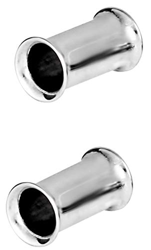 Forbidden Body Jewelry Ear Gauges, Ear Tunnels, Tunnels For Ears, Surgical Steel Mirror Finish Double Flared Tunnel Plug Earrings - style: 2pcs: 5mm (4GA)