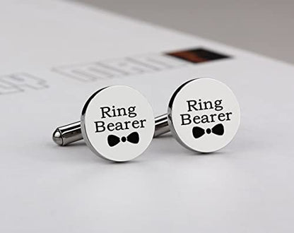 Kooer Personalized Men's Wedding Cufflinks, Custom Father Of The Bride Cuff Links Jewelry Gift For Men Him Groom Groomsman - style: Father of groom
