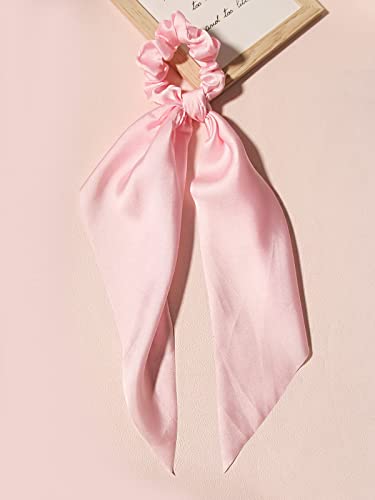 3PCS Hair Scarf Scruncheis for Women Knotted Bow Hair Ties Elastic Bands Satin Hair Ribbon Scrunchy Red Ponytail Holder for Women and Girls (Blue Lilac Pink) - color: Blue Lilac Pink
