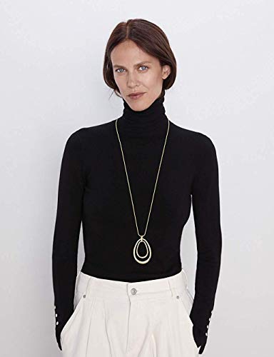 3PCS Long Pendant Necklaces for Women Disk Circle Pendant Triple Stack Pendant Necklace Tassel Sweater Necklace Statement Necklace Y Necklaces Set - color: Goldtone A