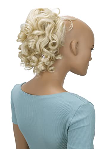 CAISHA Hairpiece Scrunchy Updo Bridal Hairstyles Voluminous Curly Messy Bun Light Blonde G30L - color: light blonde #613A G30L
