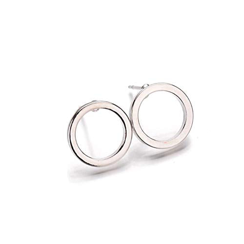 3 Pairs Geometric Hexagon Triangle Stud Earrings Minimalism Small Round Circle Ear Studs Earing for Women Jewelry Gift - color: Silver