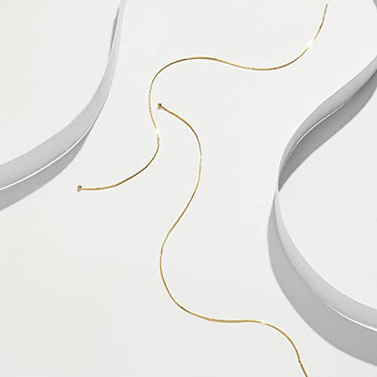 Long Chain Drop Earrings for Women, 925 Sterling Silver, Dainty Dangling Elegant Earrings for Daily Wear, Gift for Her - color: 7.9" Snake Chain Gold