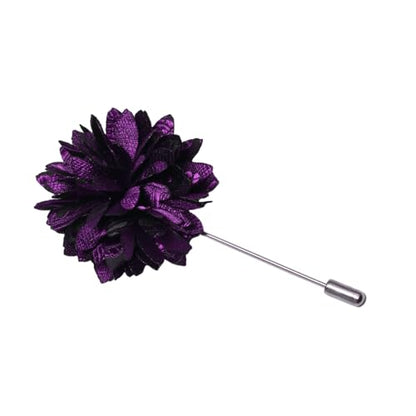 GUSLESON 3.15"（8cm） Mens Paisley Tie and Lapel Pin Necktie Hankerchief Cufflinks Set for Men - color: Dark Purple-2