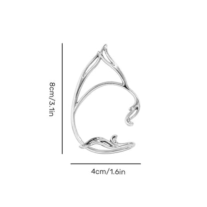 Ear Cuffs for Women, Hook without Pierced Ear Bone Clip Climber Earrings, Butterfly Shaped Ear Clip Wrap Around Earring No Piercing Cuff Earrings for Women - color: Elves Ear