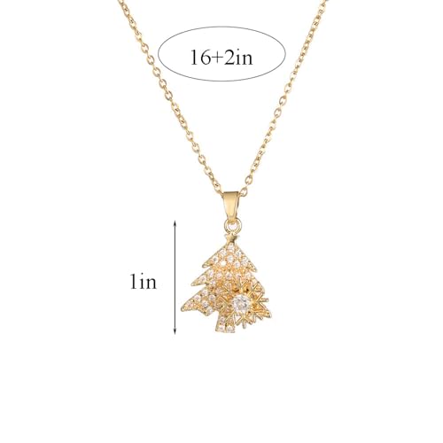 Sunflower Fidget Necklace for Women Gold Moon Necklace Rotating Heart Necklaces Spinning Crystal Flower Anxiety Necklaces Crescent Moons Jewelry Accessories - color: Gold Tree