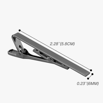 Roctee Tie Clips for Men, 3 Pack Men's Tie Clips Necktie Tie Bars Tie Pins for Men Accessories - style: Black