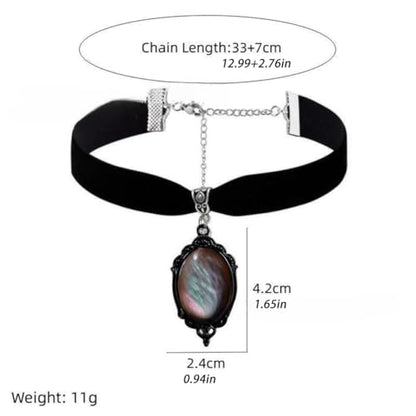 Gothic Black Velvet Goth Choker Necklace for Women,Cameo Black Choker Crow Skull Pendant Necklace Vintage Collar Skull Necklace Gothic Jewelry - style: colourful