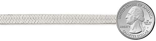 Savlano 925 Sterling Silver 7mm & 8.5mm Herringbone Flat Snake Magic Chain Necklace for Women & Men with a Gift Box - Made in Italy - style: 7mm