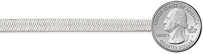 Savlano 925 Sterling Silver 7mm & 8.5mm Herringbone Flat Snake Magic Chain Necklace for Women & Men with a Gift Box - Made in Italy - style: 7mm
